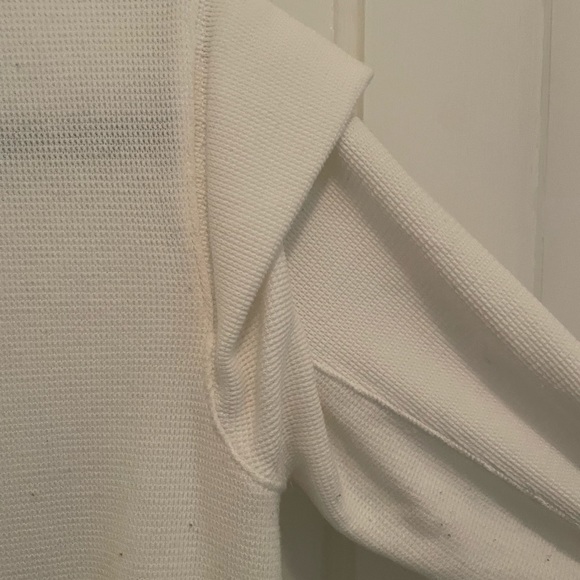 Free people white waffle mock neck cap sleeve long sleeve xs - Picture 4 of 4